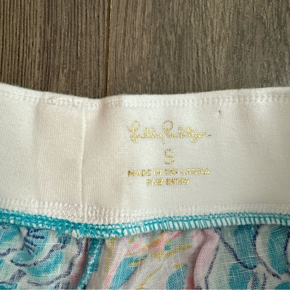 Lilly Pulitzer Bali Blue Once Upon A Tide Linen Palazzo Pants Size S Mid Rise - Picture 7 of 12